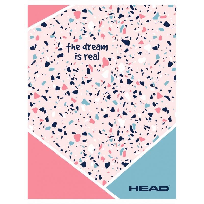 HEAD Pink Terrazzo, Zošit štvorčekový 565 (5x5mm), 60 listov, 102020002