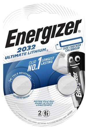 Gombíková batéria, lítiová, CR2032, 2 ks, ENERGIZER "Ultimate"