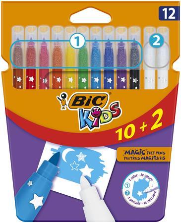 Fixky, sada, BIC KIDS "Magic", 10+2 rôznych farieb
