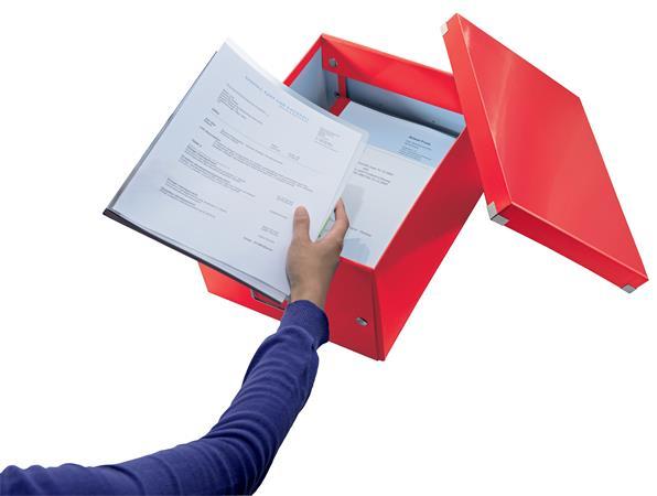 Škatuľa, A4, LEITZ "Click&Store", červená