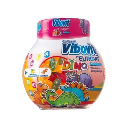 EUROVIT Výživový doplnok, želé vitamín, 50 ks, VIBOVIT, dino