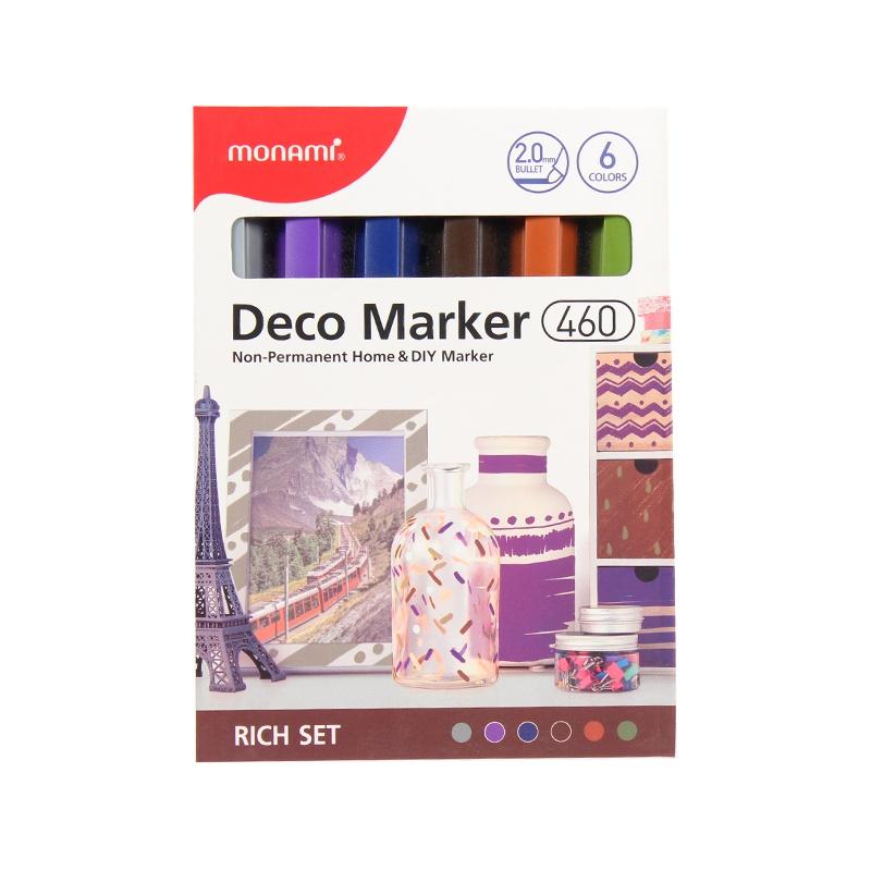 MONAMI® Deco Marker 460, 2mm, sada RICH SET, 6ks, 20800015040