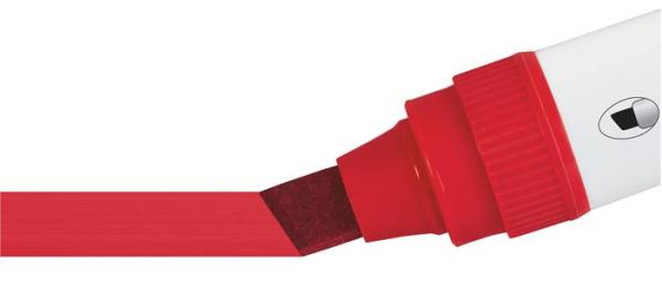 Popisovač na tabule, zrezaný hrot, 10 mm, NOBO "Glide", červená
