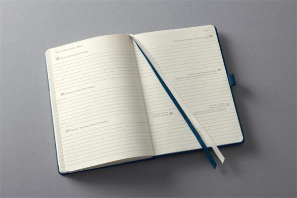 Zápisník, týždenný 2024, tvdý obal, SIGEL "Conceptum", modrá