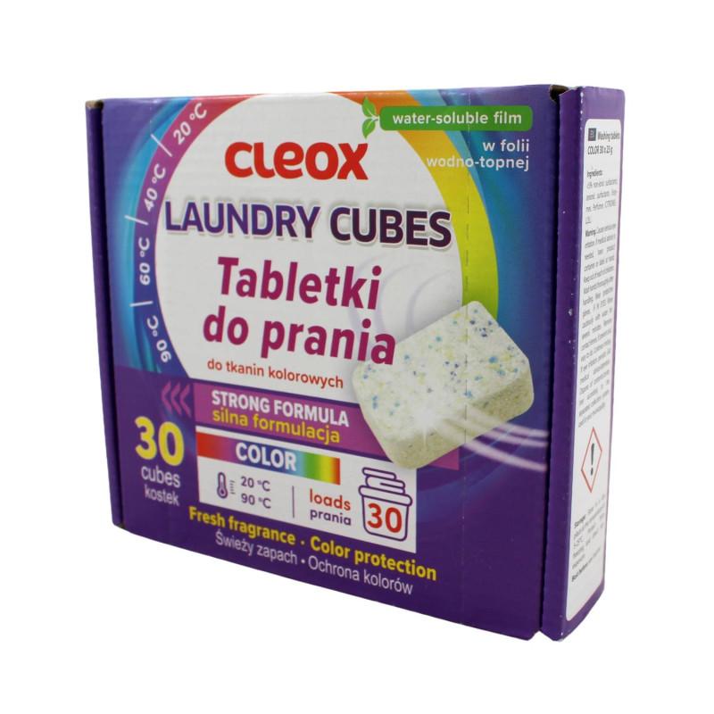 CLEOX tablety na pranie na farebnú bielizeň 30ks