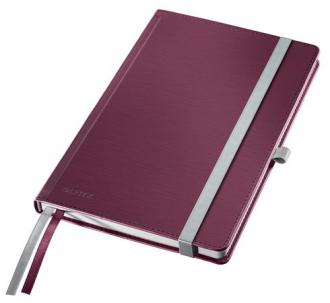 Zápisník, A5, linajkový, 80 strán, s tvrdou obálkou, LEITZ "Style", granátovo červená