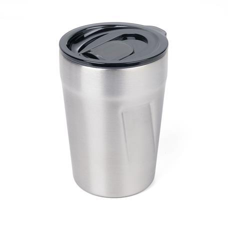 Termohrnček, 300 ml, z nerezovej ocele, TROIKA "Cup-uccino", strieborný