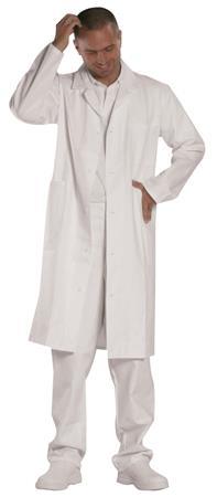 . Plášť, pánsky, dlhý rukáv, 100% bavlna, veľkosť: 46, biely