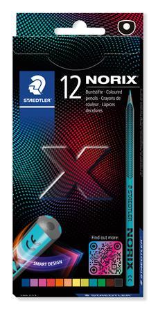 Farebné ceruzky, sada, STAEDTLER "Norix® 186", 12 rôznych farieb