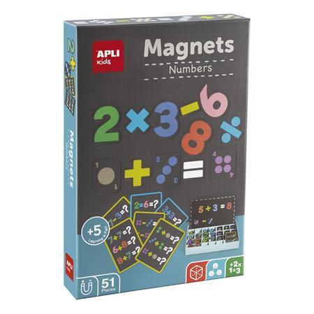 Magnetická súprava zručností, , 51 ks, APLI Kids "Magnets", čísla