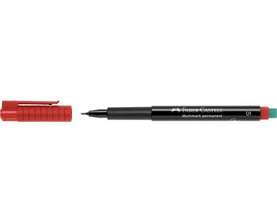 Permanentný popisovač, OHP, 0,4 mm, FABER-CASTELL "Multimark 1523", červený