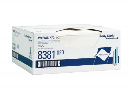 WYPALL* X70 utierka - Krabica s otvorom na pravej strane / biela-8381