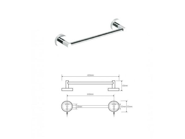 MODERN: DRŽIAK UTERÁKOV ECONOMY 655MM