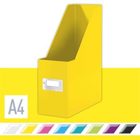 Zakladač, PP/kartón, 95 mm, lakový lesk, LEITZ "Click&Store", žltá