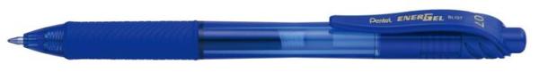 Gélové pero, 0,35 mm, stláčací mechanizmus, PENTEL "EnerGelX BL107", tmavomodrá