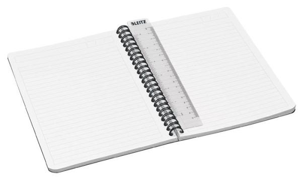 Blok, A5, linajkový, 90 listov, laminovaná kartónová obálka, LEITZ "Office", sivá 2