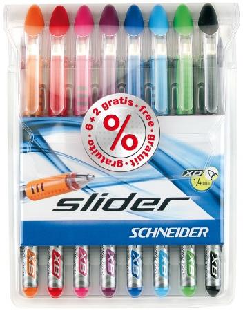 SCHNEIDER Guličkové pero "Slider XB", mix farieb, 8 ks/bal, 1,4mm