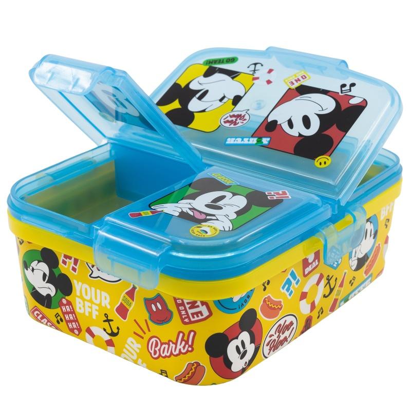 Delený plastový box na desiatu XL, Mickey Mouse Fun-Tastic, 74399