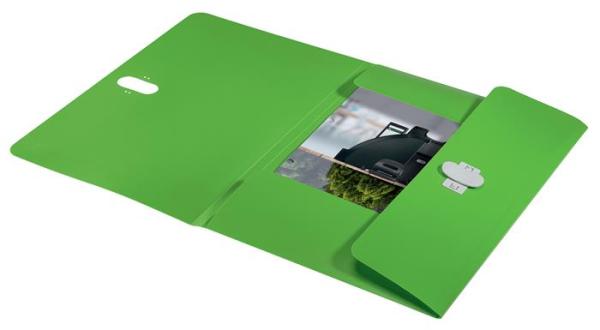 Dosky na dokumenty, 11 mm, PP, A4, LEITZ "Recycle", zelená
