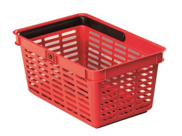 Nákupný košík, plastový, 19 l, DURABLE, červená