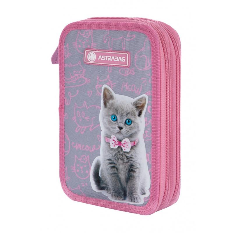 ASTRABAG, Dvojposchodový peračník bez náplne PINK KITTY, AC2, 503022050