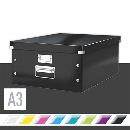 Archivačná krabica, A3, LEITZ "Click&Store", čierna