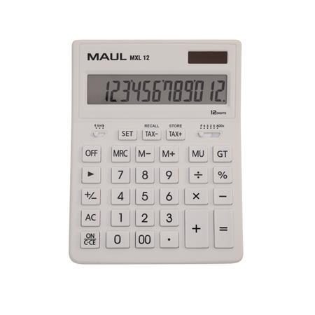 Kalkulačka, stolová, 12-miestna, MAUL "MXL 12", biela
