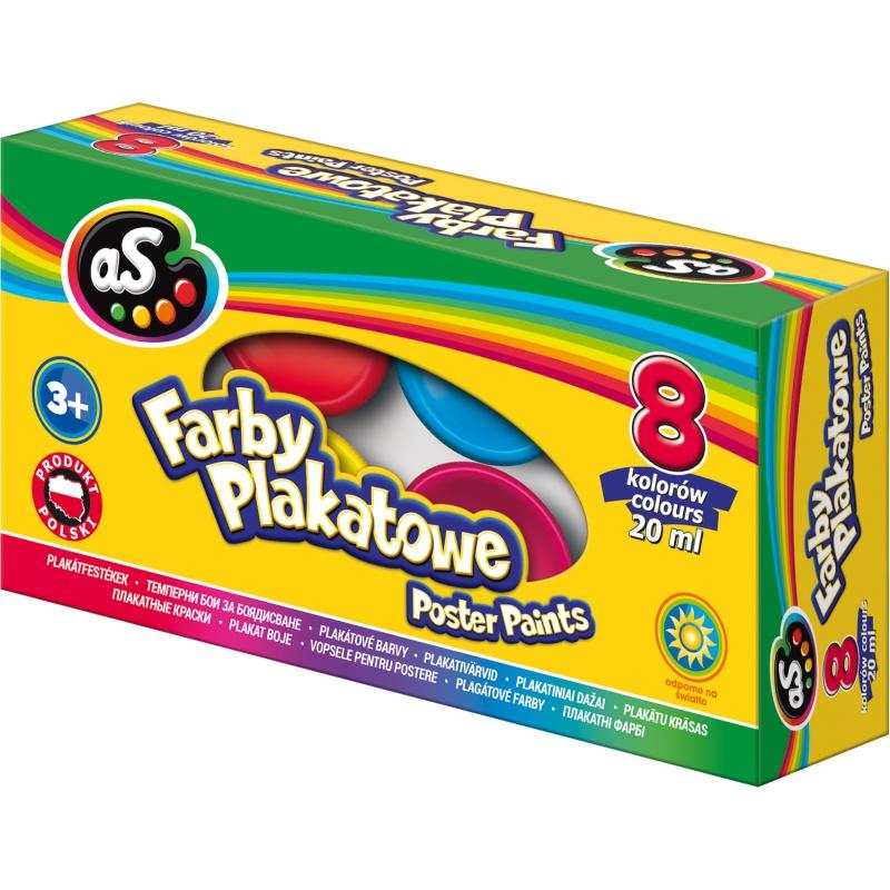AS Školské temperové farby v tégliku 8x20ml, 301219002
