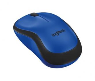 Myš, bezdrôtová, optická, USB, LOGITECH, "M220 Silent", modrá