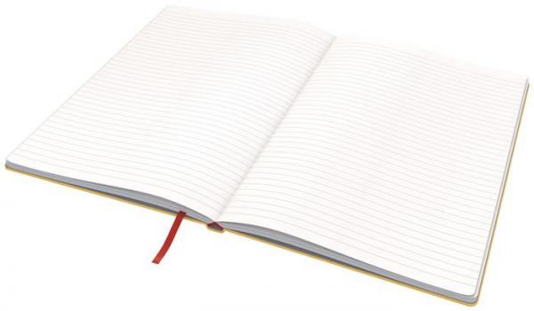 Záznamová kniha, B5, linajková, 80 listov, tvrdá obálka, LEITZ "Cosy Soft Touch", matná žl