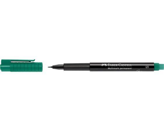 Permanentný popisovač, OHP, 0,4 mm, FABER-CASTELL "Multimark 1523", zelený