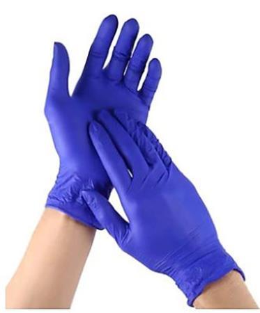 Ochranné rukavice, jednorazové, nitrilové, veľ. L, 100 ks, nepudrované, kobaltovo modrá