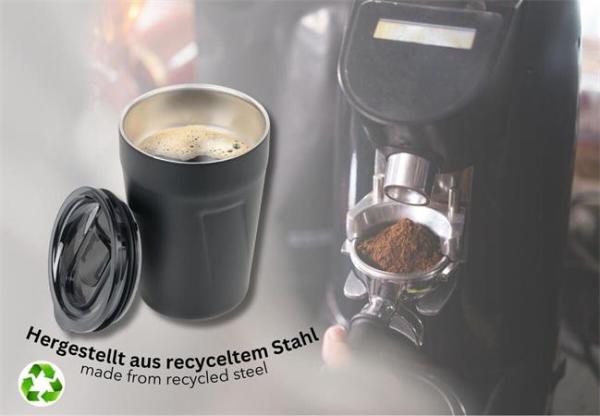 Termohrnček, 300 ml, z nerezovej ocele, TROIKA "Cup-uccino", čierny 4