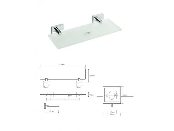 DESIGN: POLIČKA SKLENENÁ; 300MM