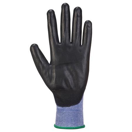 . Ochranné rukavice, nylonové, dlaň potiahnutá PU, XL, "Senti-Flex", modrá