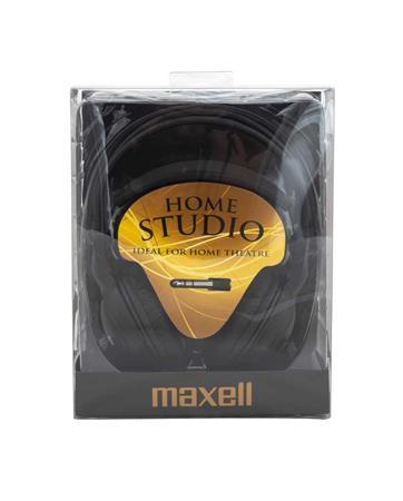Náhlavné slúchadlá, drôtové, MAXELL "Home Studio", čierna