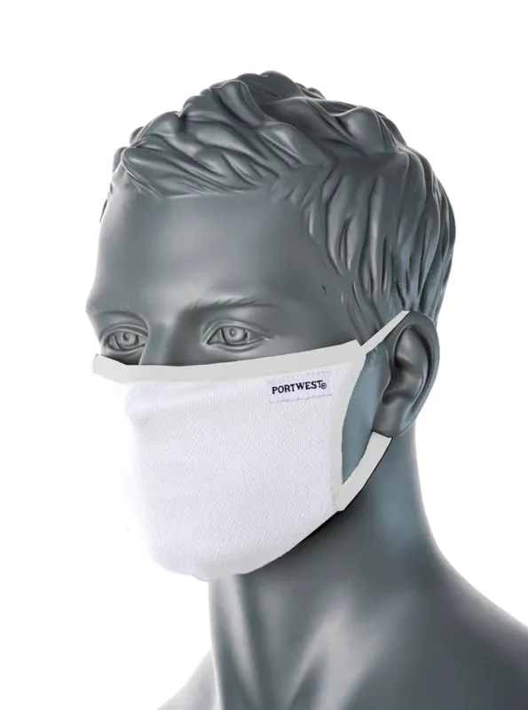 Trojvrstvová antimikrobiálna látková maska ​​na tvár CV33, čierna
