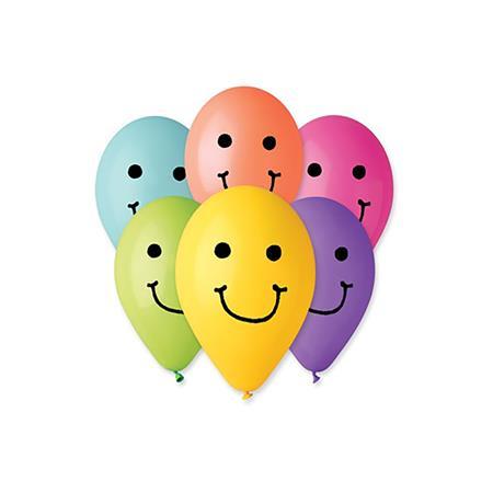 . Balón, 30 cm, smiley, rôzne farby