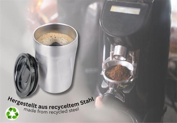 Termohrnček, 300 ml, z nerezovej ocele, TROIKA "Cup-uccino", strieborný 4
