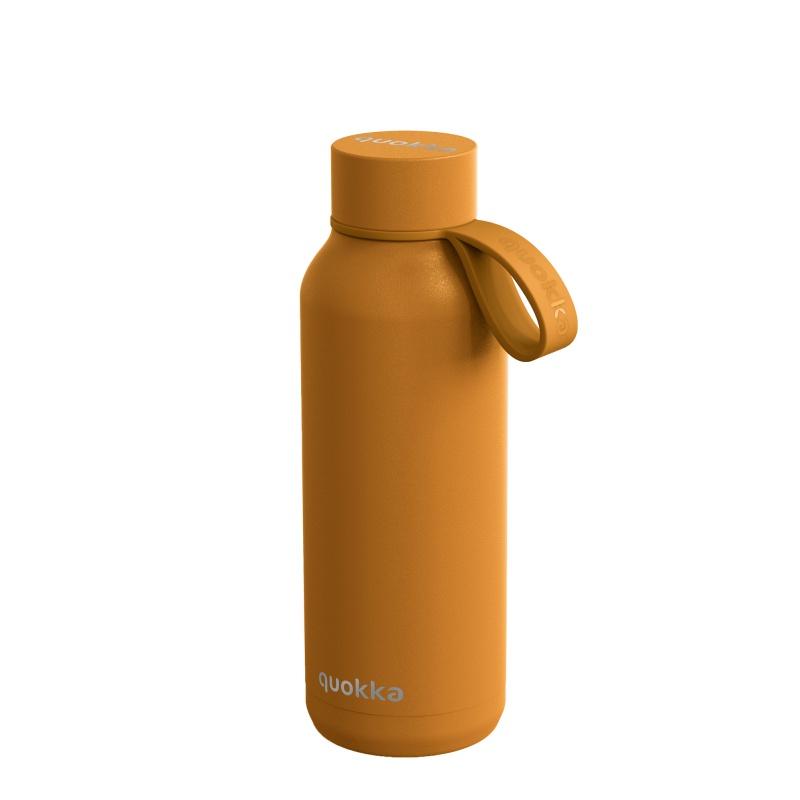 QUOKKA Nerezová fľaša / termoska s pútkom MUSTARD, 510ml, 40183