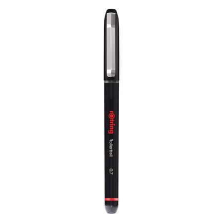 Roller, 0,7 mm, s vrchnákom, ROTRING "Rollerball", čierna