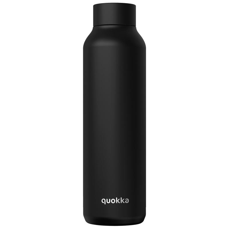 Quokka Solid, Nerezová fľaša / termoska Jet Black, 850ml, 40212