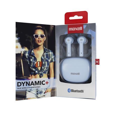 Slúchadlá, bezdrôtové, Bluetooth 5.3, s mikrofónom, MAXELL "Dynamic+", svetlomodrá