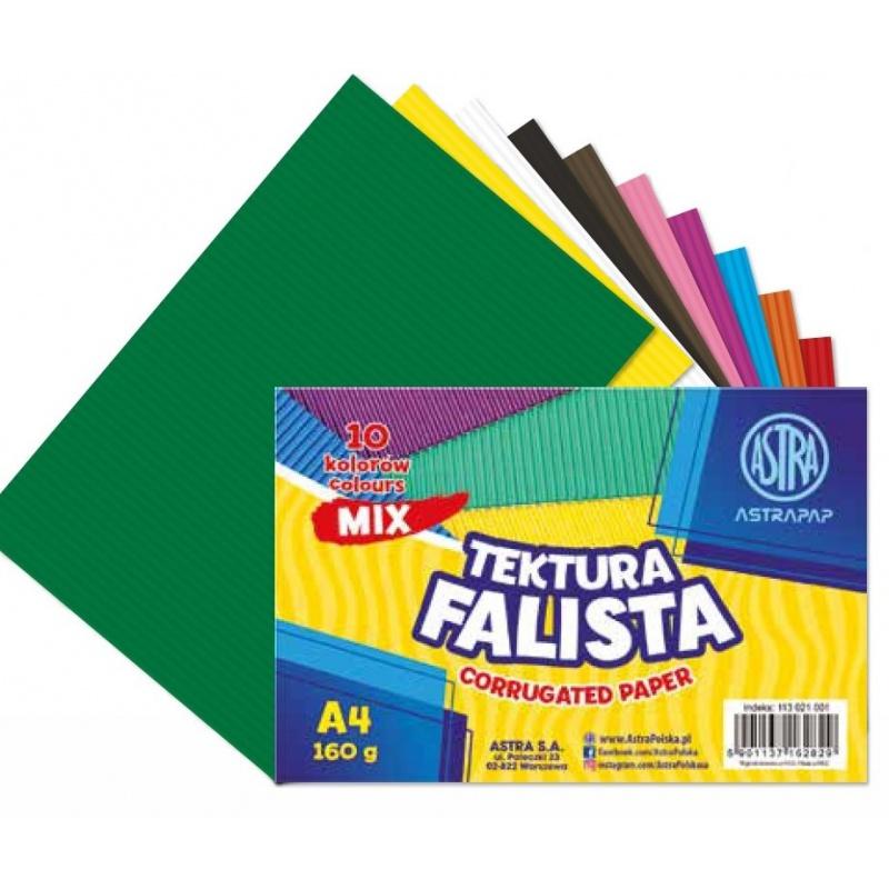 ASTRAPAP Vlnitý papier / lepenka, A4, 10 ks, mix farieb, 113021001