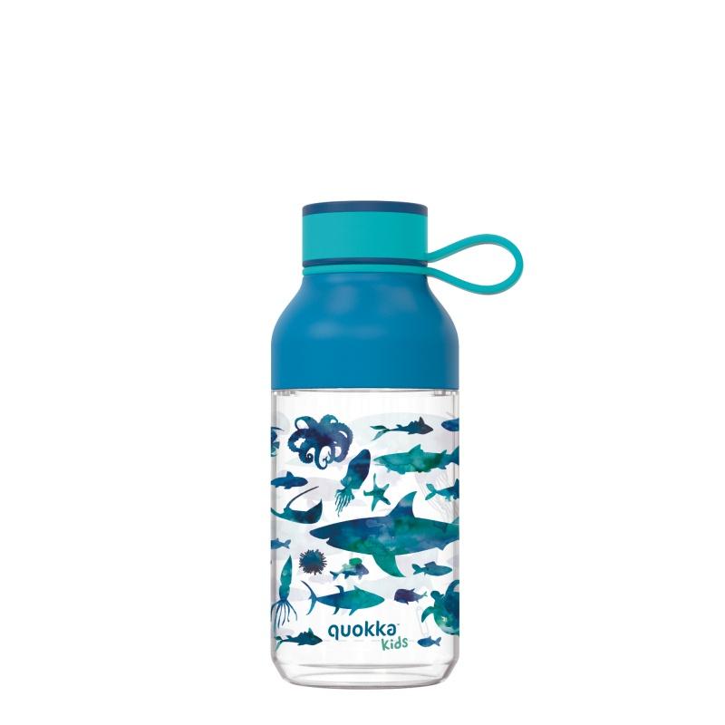 Quokka Kids, Plastová fľaša s pútkom Sea Animals, 430ml, 40154