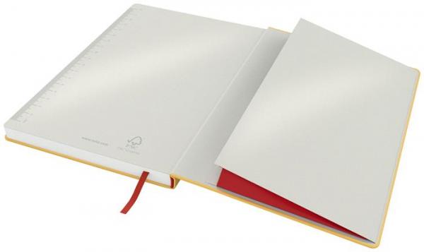 Záznamová kniha, B5, linajková, 80 listov, tvrdá obálka, LEITZ "Cosy Soft Touch", matná žl