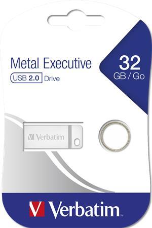 USB kľúč, 32GB, USB 2.0,  VERBATIM "Executive Metal"