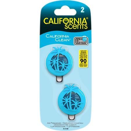 Vôňa do auta, mini difúzor, 2*3 ml, CALIFORNIA SCENTS "California Clean"