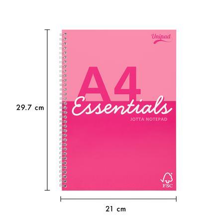 Špirálový zošit, A4, linajkový, 80 listov, PUKKA PAD "Unipad Essentials Jotta", mix