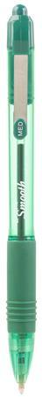 Guľôčkové pero, 0,27 mm, stláčací mechanizmus, ZEBRA "Z-Grip Smooth", zelené